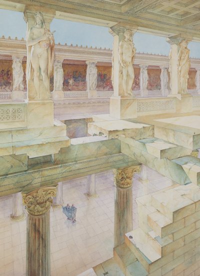 دراسة معبد روماني (مرحاض على ورق) بواسطة جورج بول شيدان